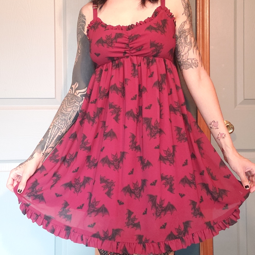 SourPuss Babydoll Bat Dress